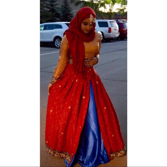 Women’s 2 in 1 Skirt with Blouse Indian Pakistani - Picture 2 of 5